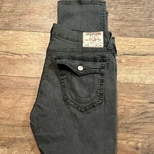 True Religion Men's Charcoal Relaxed Jeans